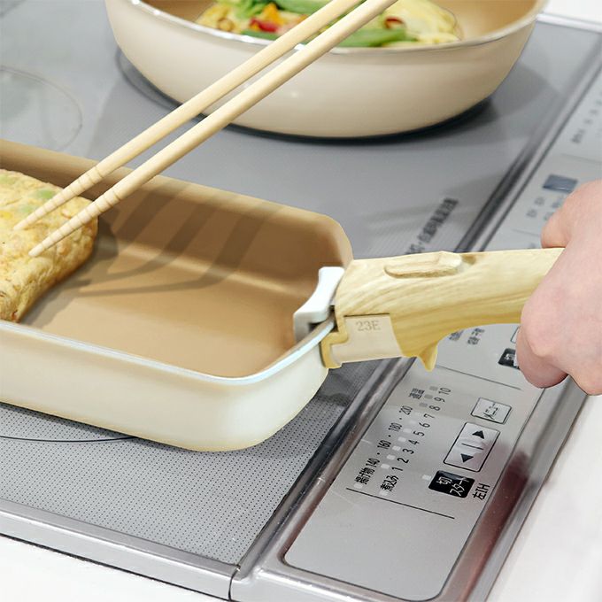 evercook 選べるエバークック 着脱式専用 ハンドル木目MINI エクリティ限定モデル アイボリー