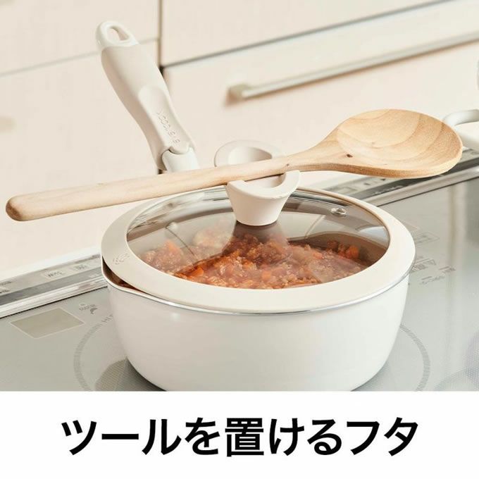 evercook エバークック マルチ鍋パン ガス・IH対応 アイボリー 500日保証