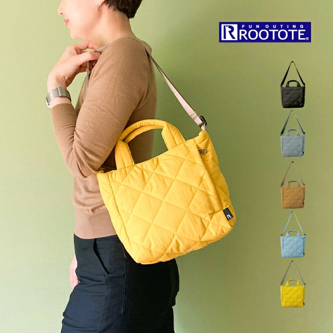 ROOTOTE SN SQUARE スクエア 2way ダイヤキルト F トートバッグ 1267