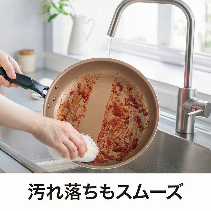 evercook エバークック ガス火専用 初めの1枚 18cm深型フライパン ネイビー