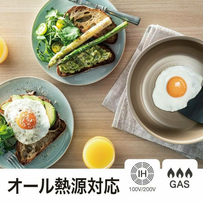 evercook エバークック IH対応 フライパン24cm 500日保証 レッド