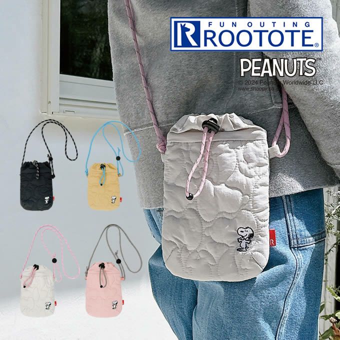 ROOTOTE IP babyroo ベビールー キルト ショルダーバッグ PEANUTS スヌーピー 9Q