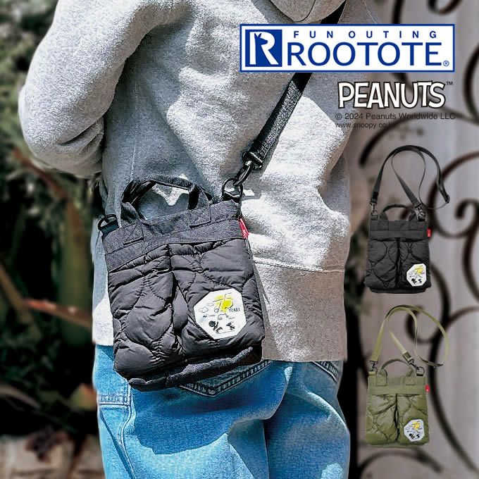 ROOTOTE IP babyroo ベビールー パフ ショルダーバッグ PEANUTS スヌーピー 9R