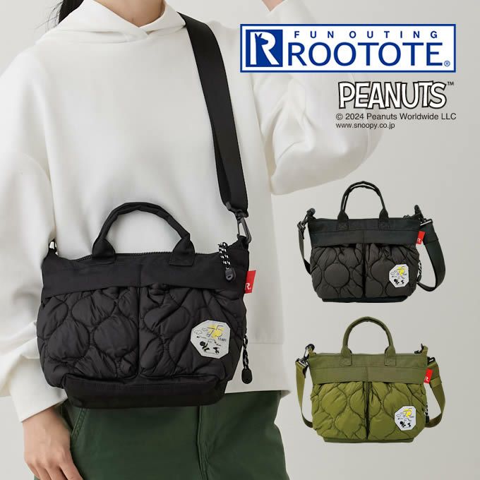 ROOTOTE IP DELI デリ パフ トートバッグ PEANUTS スヌーピー 9R