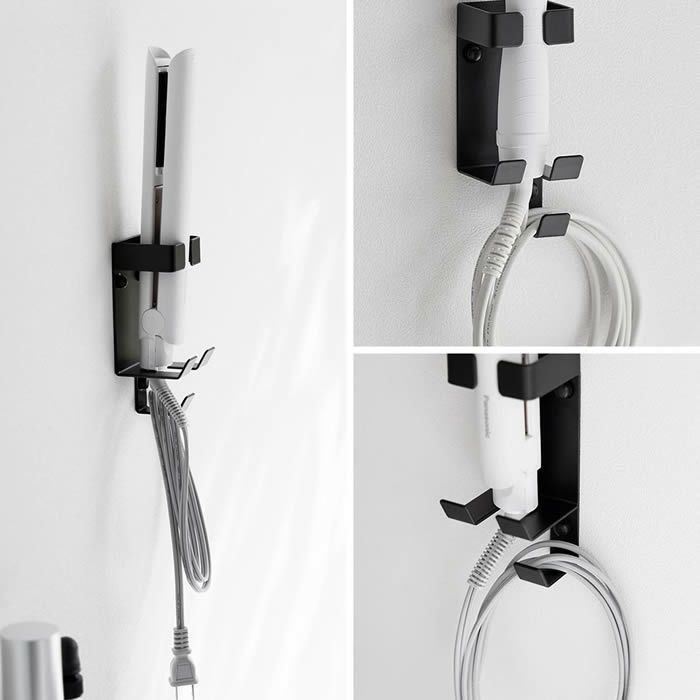 tower タワー ウォールヘアーアイロンホルダー 石こうボード壁対応