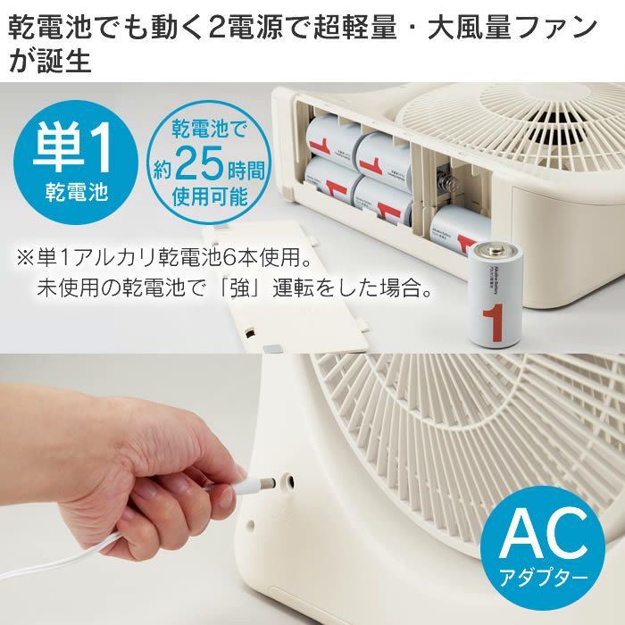 2電源スリムファン ホワイト