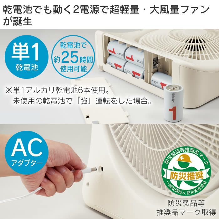 2電源スリムファン ホワイト