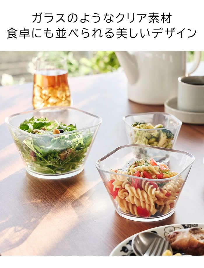 tower タワー 電子レンジ対応洗いやすい下ごしらえボウル SML3点セット クリア