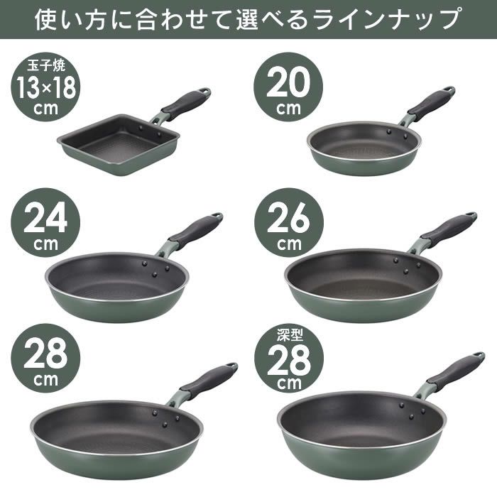 evercookGREEN IH対応 フライパン28cm