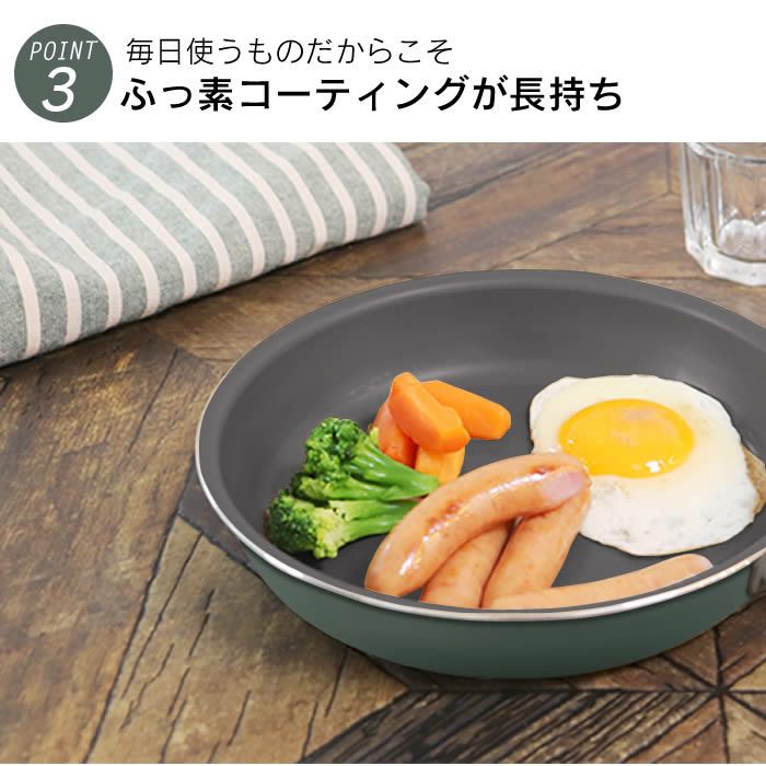 evercookGREEN IH対応 フライパン深型28cm