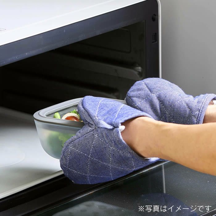 ガラス製電子レンジ調理器具スクエア型Lサイズ