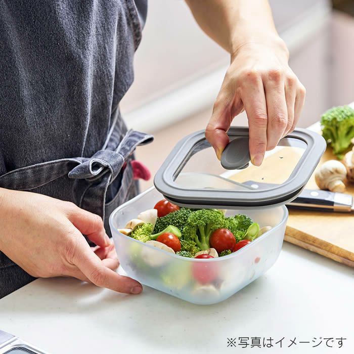 ガラス製電子レンジ調理器具スクエア型Lサイズ