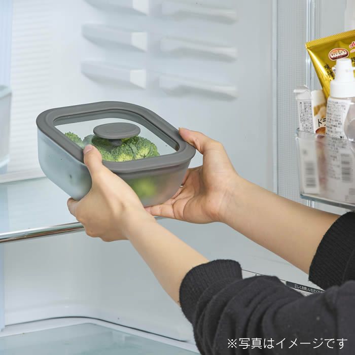 ガラス製電子レンジ調理器具スクエア型Lサイズ