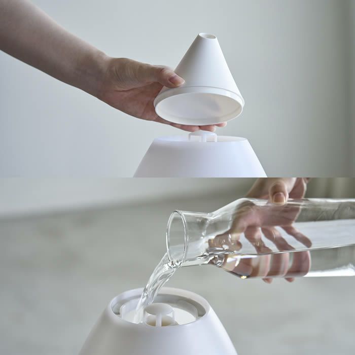 超音波式アロマ加湿器 SHZUKU Topfill しずく トップフィル ホワイト