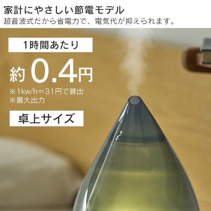 上部給水式超音波加湿器 SHZUKU Perfume しずく パフューム