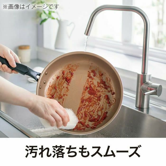 evercook IH対応 フライパン深型16cm レッド