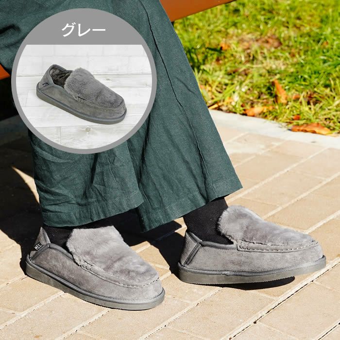 MEI メイ FUR MOCCASIN スリッポン シューズ レディース