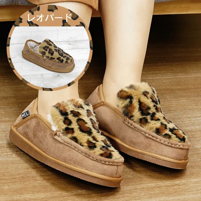 MEI メイ FUR MOCCASIN スリッポン シューズ レディース