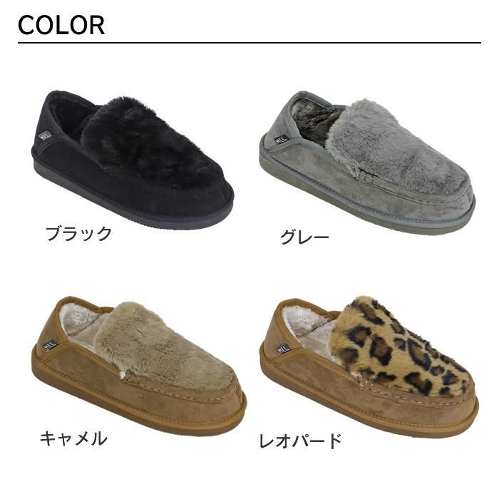 MEI メイ FUR MOCCASIN スリッポン シューズ レディース