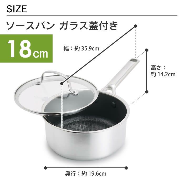GREEN PAN エーペックス ソースパン 18cm
