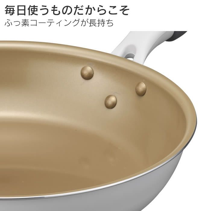 evercook エバークック ガス専用 軽量 フライパン 28cm 花柄グレー